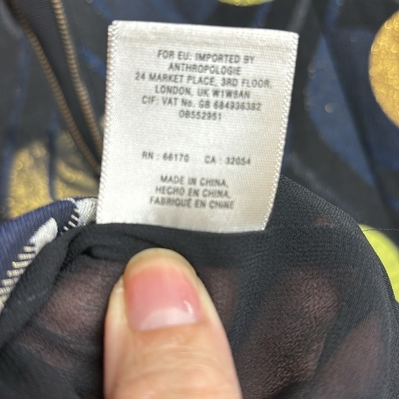 Anthropologie Maeve Tilde Jacquard Mixed Media Dress Sleevless Size L NWT - Picture 7 of 8